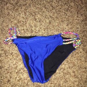 Bright blue swim bottoms